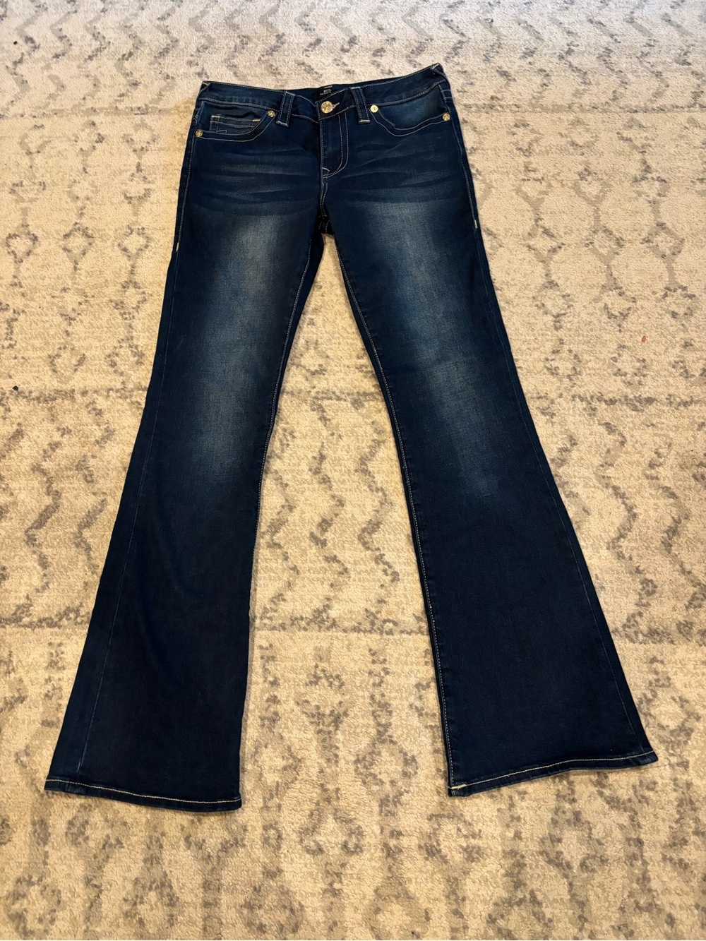 True Religion BECCA Dark Blue Mid rise bootcut Jeans